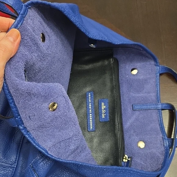 Blue Leather Tote Bag - Picture 4 of 4